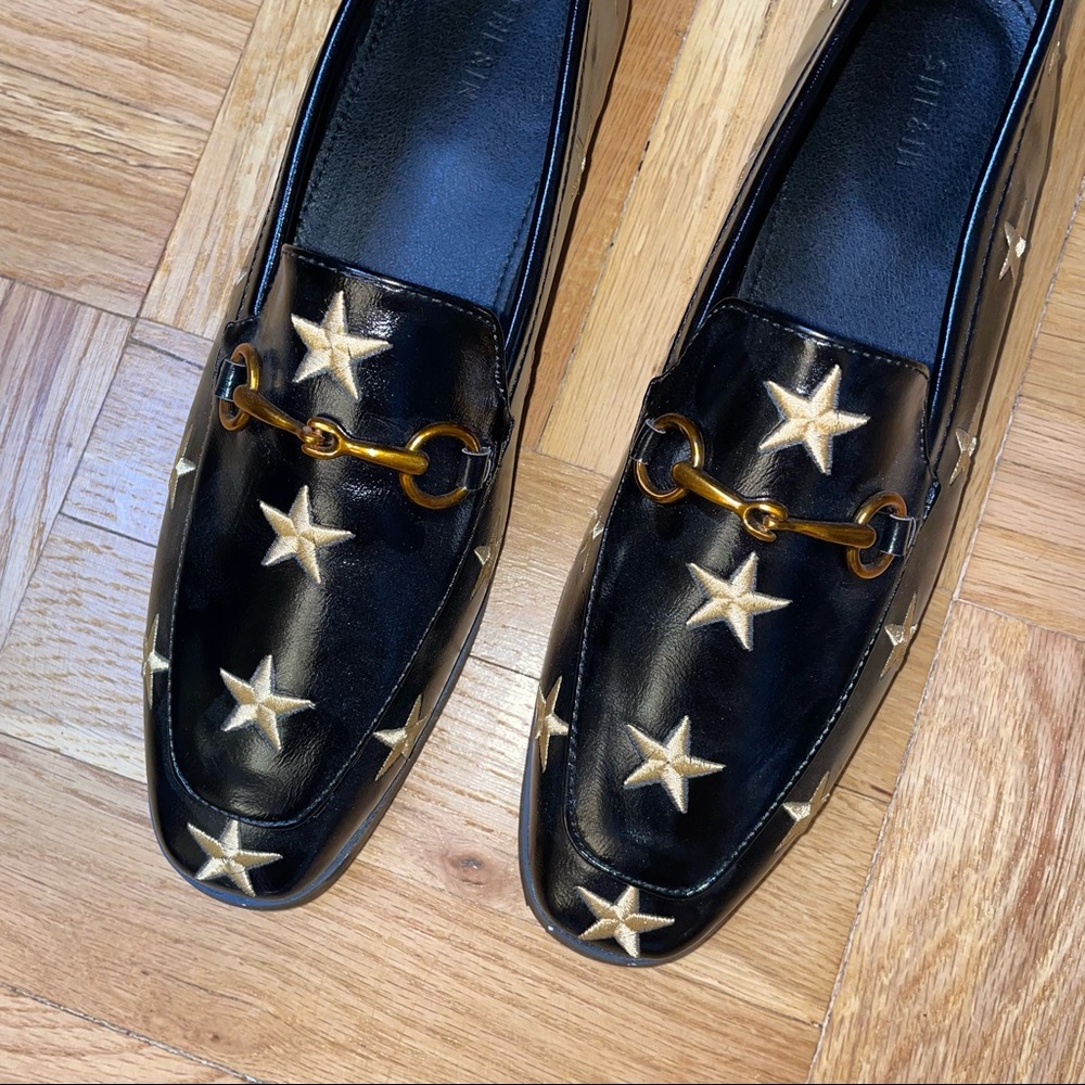 Star Embroidered Loafers